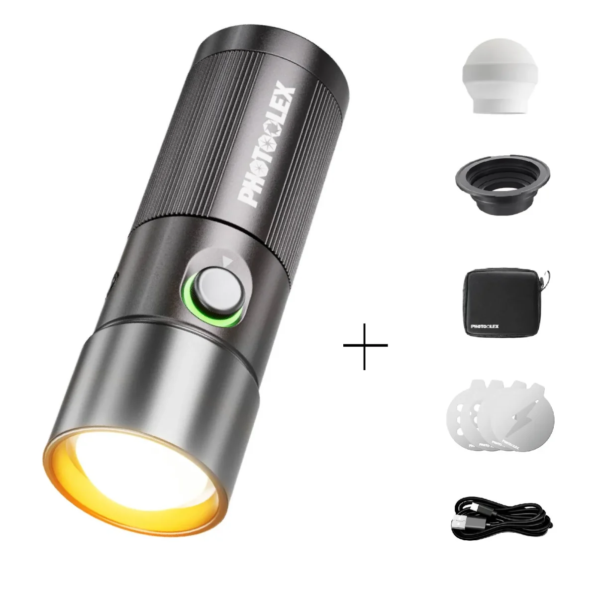 PHOTOOLEX Magnetic Gobos Four Colors Photography Spotlight 12w Upgrade Set - Image 11