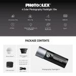 PHOTOOLEX Magnetic Gobos Four Colors Photography Spotlight 12w Upgrade Set - Image 10