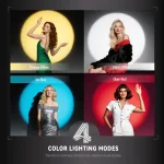 PHOTOOLEX Magnetic Gobos Four Colors Photography Spotlight 12w Upgrade Set - Image 8