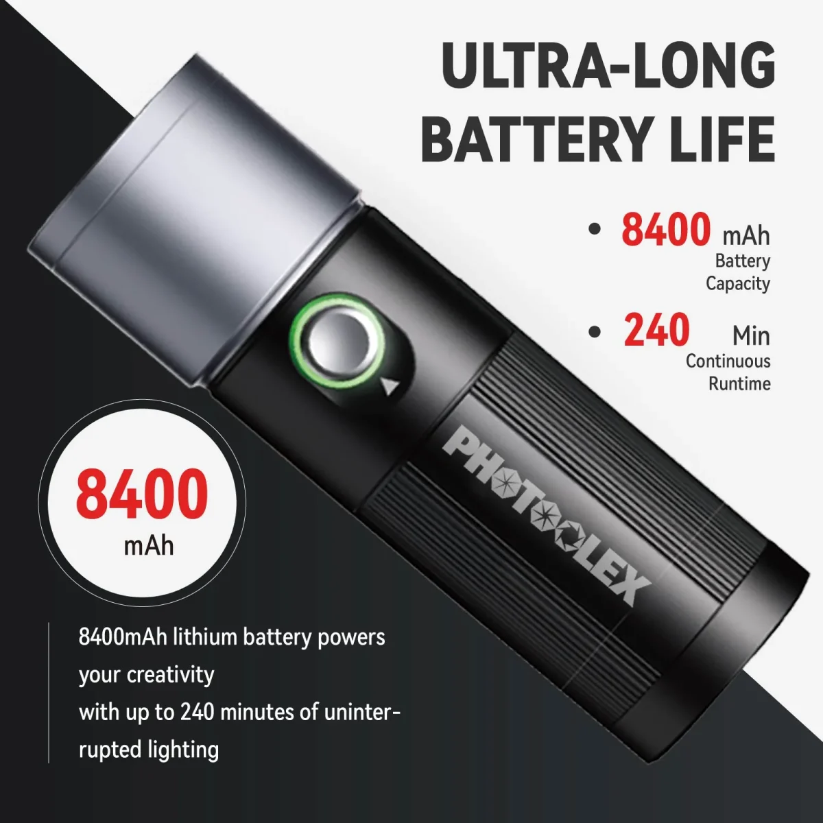 PHOTOOLEX Magnetic Gobos Four Colors Photography Spotlight 12w Upgrade Set - Image 2