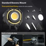 COLBOR 220W Bi-Color COB LED Video Light - Image 11