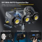 COLBOR 220W Bi-Color COB LED Video Light - Image 6