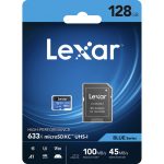 Lexar 128GB High-Performance 633x UHS-I microSDXC Memory Card with SD Adapter
