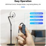 TELESIN Selfie Ring Light P3-FS-02 – Black - Image 3