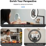 TELESIN Selfie Ring Light P3-FS-02 – Black - Image 2