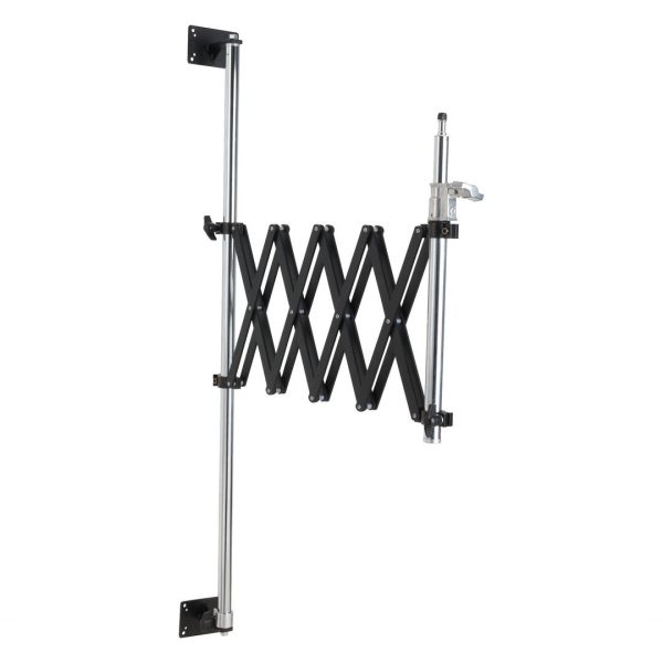 Meking H-012 Studio Lighting Accordion Wall-Mounted Arm with 5/8″ Mount – Adjustable Length 140cm
