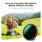K&F Concept 77mm 3-in-1 Lens Filter Variable ND2-32, CPL, Black Mist 1/4, 28-Layer Nano Coating – (KF01.2927V2) - Image 8