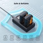 K&F Concept 2250mAh LP-E6NH Battery & Charger Set for Canon Cameras (KF28.0098) - Image 3