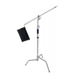 Meking K-4 Heavy-Duty C-Stand Kit with 49″ Extension Arm & Grip Head – 3-Section, Max Height 3450mm