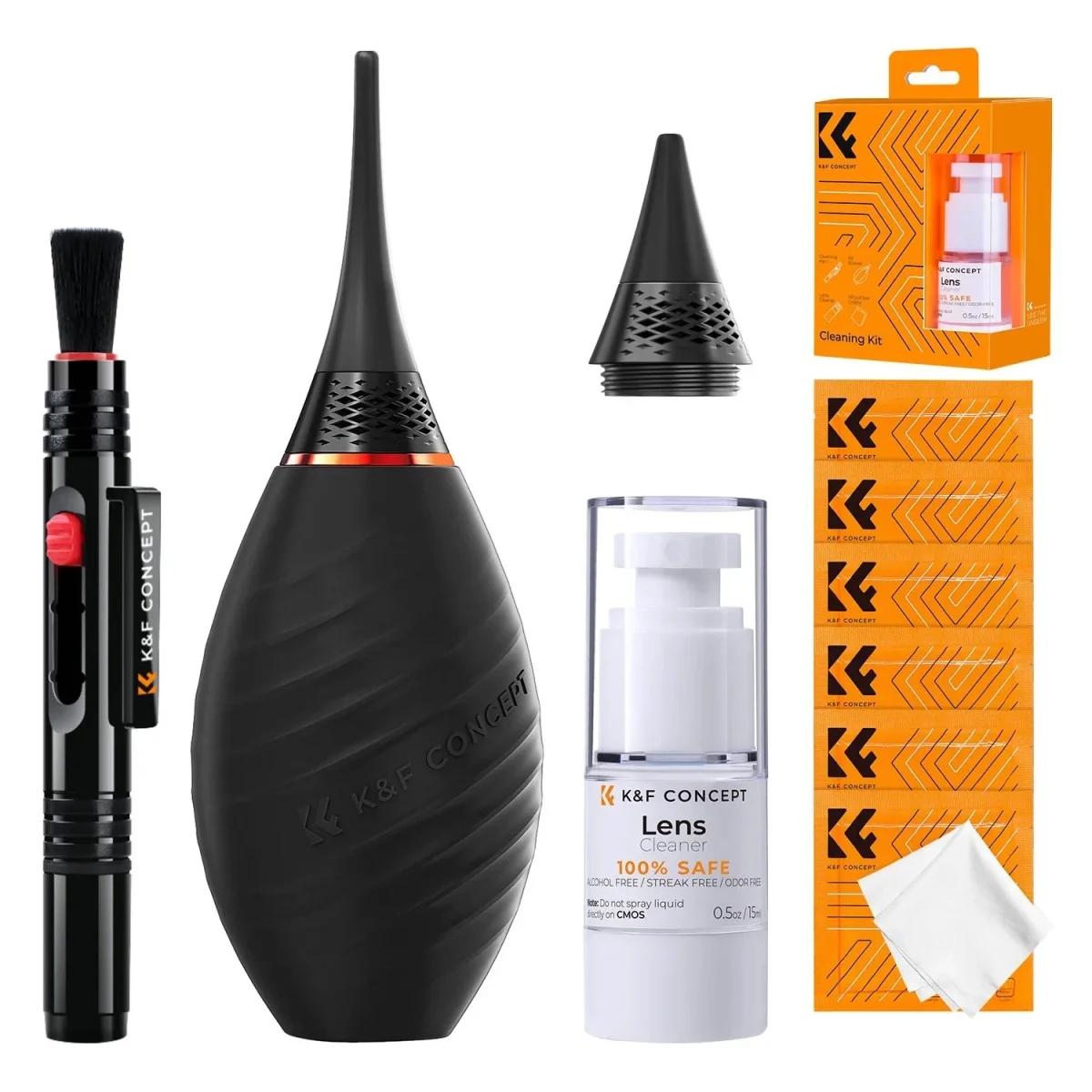 K&F Concept 9-in-1 Camera Cleaning Kit – Multi-Purpose Lens & Sensor Cleaning Set (KF.2147) - Image 2