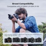 K&F Concept 2400mAh LP-E6P 2-Pack Battery and Dual Slot USB Charger Compatible with Canon EOS R5 Mark II, R5, R6 Mark II, R6, R7 Camera (KF28.0093) - Image 2