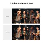 K&F Concept 49mm Star Filters 3pcs Set – 4+6+8 Point Cross Starburst Effect Camera Lens Filters with 18-Layer Coating & Cleaning Cloth (KF.2127V1) - Image 5
