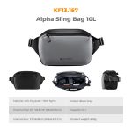 K&F Concept Alpha 10L Camera Sling Bag – Urban Wander 01 (Gray) (KF13.157) - Image 4