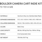 Tilta 36" Boulder Camera Cart (Base Model with Indie Kit) TC-T01-A-G - Image 11