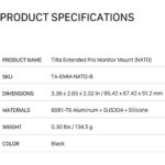Tilta Extended Pro Monitor Mount TA-EMM-NATO-B - Image 2