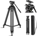 Sirui AVT-12 Quick Release Carbon Fiber Video Tripod – Heavy Duty 73" Fluid Head for DSLR & Camcorders - Image 2