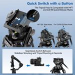 Sirui AVT-12 Quick Release Carbon Fiber Video Tripod – Heavy Duty 73" Fluid Head for DSLR & Camcorders - Image 7