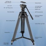 Sirui AVT-12 Quick Release Carbon Fiber Video Tripod – Heavy Duty 73" Fluid Head for DSLR & Camcorders - Image 4