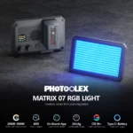 PHOTOOLEX Matrix 7 -7''Panel Light RGB - Image 12