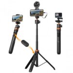 K&F Concept MS08 62” Tripod Phone Selfie Stick with Bluetooth Remote + GoPro Adapter (KF09.127)