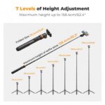 K&F Concept MS08 62” Tripod Phone Selfie Stick with Bluetooth Remote + GoPro Adapter (KF09.127) - Image 8