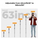K&F Concept 63” Camera Monopod – 5-Section Aluminum (KF09.138) - Image 6