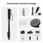 K&F Concept 63” Camera Monopod – 5-Section Aluminum (KF09.138) - Image 4