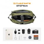 K&F Concept Alpha Camera Sling Bag 10L Waterproof Photography Shoulder Bag for DSLR Mirrorless Cameras and DJI Drones Green (KF13.157V2) - Image 7