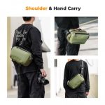 K&F Concept Alpha Camera Sling Bag 10L Waterproof Photography Shoulder Bag for DSLR Mirrorless Cameras and DJI Drones Green (KF13.157V2) - Image 3