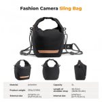 K&F Concept Small Camera Sling Bag Lightweight Crossbody & Inner Liner Camera Bag Black (KF13.168V2) - Image 2