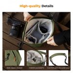K&F Concept Small Lightweight Bag  Crossbody & Inner Liner Camera Bag for Protection and Versatility U11 Green (KF13.168V3) - Image 5