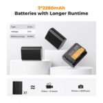 K&F Concept NP-FZ100 Battery 3-Pack with 3-Slot Charger (KF28.0038) - Image 7