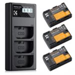 K&F Concept LP-E6/LP-E6NH Battery 3-Pack with 3-Slot Charger (KF28.0039)