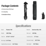 Sirui Phantom Series T180 Aluminum Camera Tripod - Image 4
