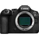 Canon EOS R6 Mark III mirrorless camera body facing forward with lens mount visible.