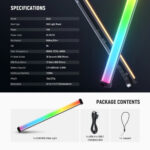 Neewer BASICS SL50 RGB Magnetic LED Light Wand (21") - Image 2