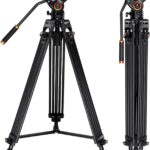 K&F Concept 72" Heavy Duty Video Tripod Fluid Head Aluminum (KF09.121)