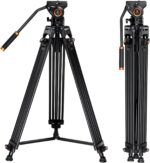 K&F Concept 72" Heavy Duty Video Tripod Fluid Head Aluminum (KF09.121)