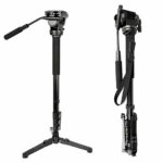 Kingjoy Monopod MP208F Base and Fluid Head VT-1510