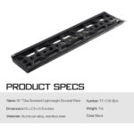 Tilta 10" Lightweight Standard Dovetail Plate (Black) TT-C16-BLK - Image 4