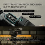 Tilta Extendable Shoulder Pad Baseplate for Camcorders (Black) TA-ESB-B - Image 9