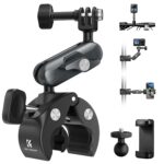 K&F Concept Super Clamp 360° Dual Ball Head Camera Mount Handlebar (KF31.204) - Image 8