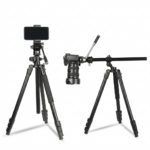 Jmary Professional KS355+HG60 DSLR ILDC Camera 2-in-1 Monopod Tripod 360 Degree Panoramic Ball Head Stand - Black