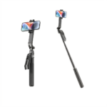 Jmary KT-299 Rotation Smart Tripods Al Face Sensor Selfie Stick Tripod Upto 1.8 Meter long 360° Horizontal - Black