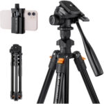 K&F Concept Lightweight Video Tripod O234AO+BV01 Smartphone Clamp (KF09.115V1) - Image 3
