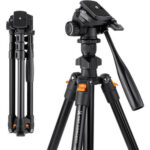 K&F Concept Lightweight Video Tripod O234AO+BV01 Smartphone Clamp (KF09.115V1) - Image 4