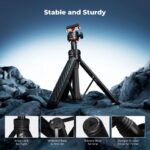 K&F Concept 25.6" Magnetic Quick Release Tripod 2-in-1 Extendable 360° Ball Head (KF09.181) - Image 5