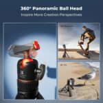 K&F Concept 25.6" Magnetic Quick Release Tripod 2-in-1 Extendable 360° Ball Head (KF09.181) - Image 4