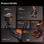 K&F Concept 22" Magic Arm Clamp Kit Overhead Desk Mount (KF31.201) - Image 4