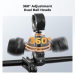 K&F Concept Dual Super Clamp 360° Ball Head Handlebar Mount (KF31.204S2) - Image 5